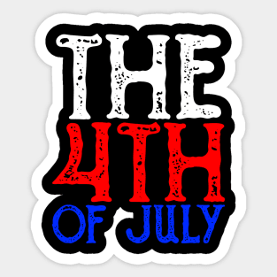 The 4th Of July, Vintage/Retro Design Sticker